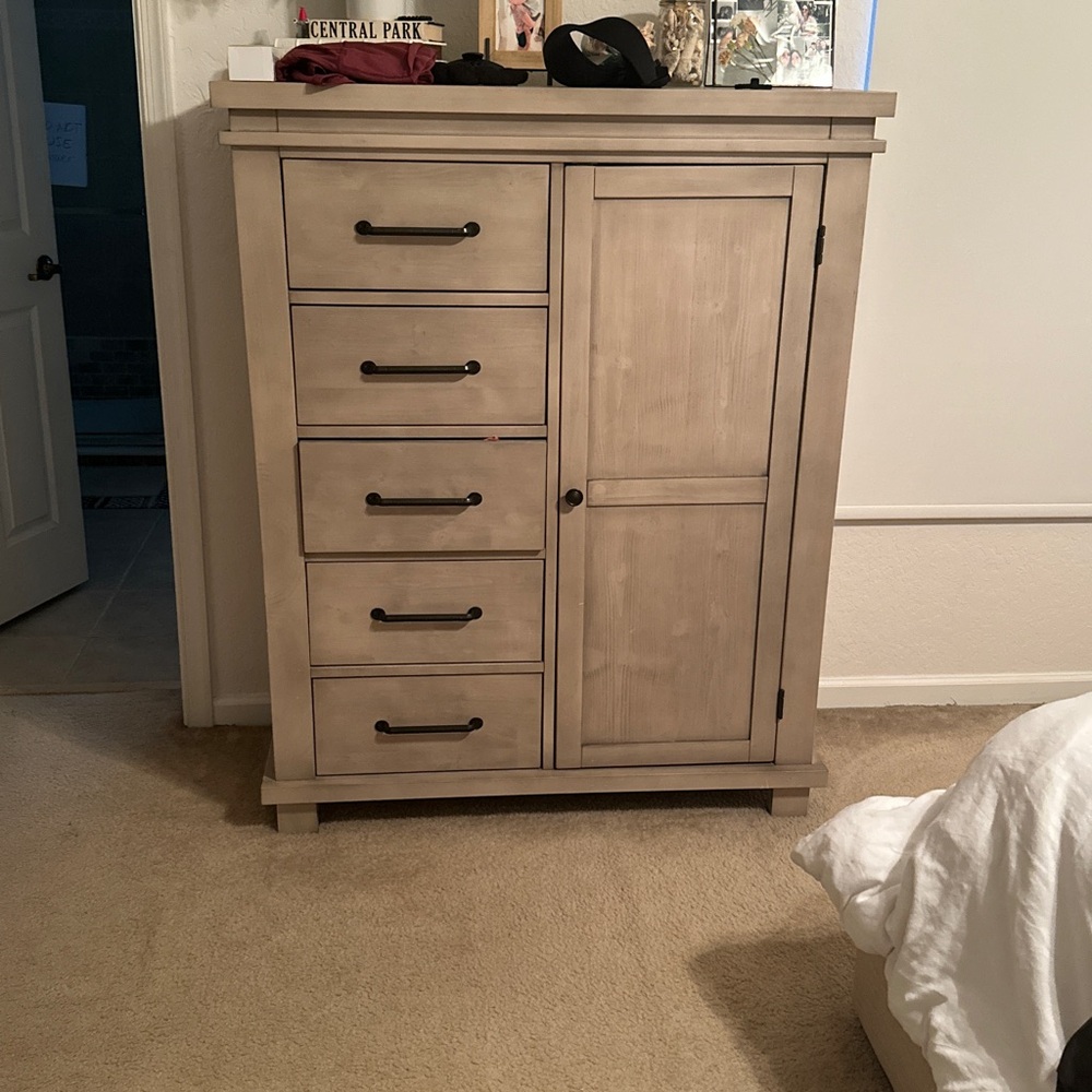 Elegant Gray Storage Cabinet